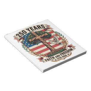 250 years faith and freedom notepad