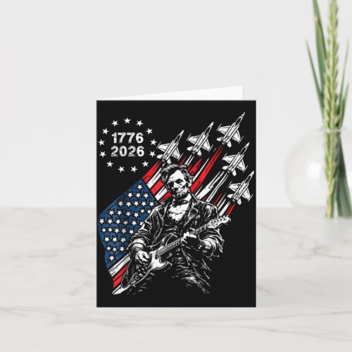 250 Years Fighter Jets Flag Abe Lincoln Playing Card