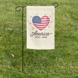 250 Years Flag Heart 1776 2026 250th 4th Of July