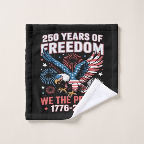 250 Years Freedom Eagle 250th Anniversary USA Wash Cloth