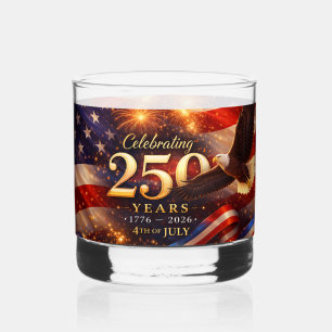 250 Years Independence Day  Whiskey Glass