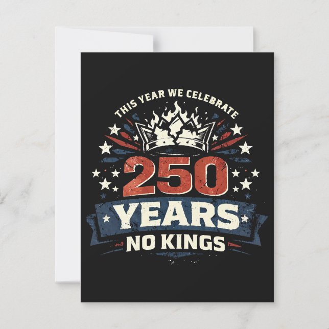 250 Years No Kings Patriotic Announcement (Front)