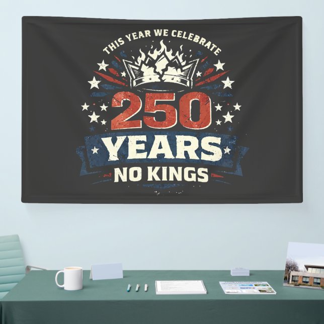 250 Years No Kings Patriotic Banner (Tradeshow)