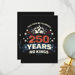 250 Years No Kings Patriotic Thank You Card