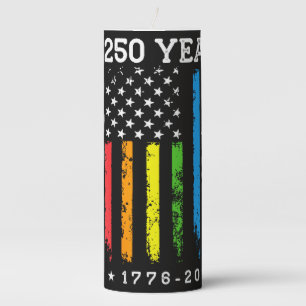 250 Years of American 250th Anniversary US LGBT Pr Pillar Candle