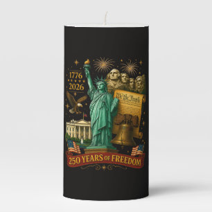 250 Years of American Freedom Pillar Candle