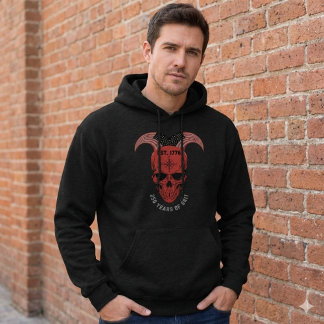 250 Years of American Grit Red Skull Hoodie