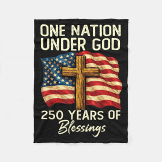250 Years of Blessing Nation Christian USA 250th Fleece Blanket