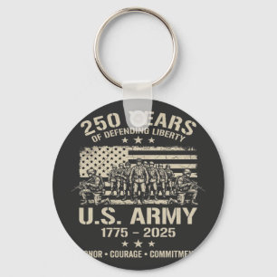 250 Years of Defending Liberty Military Veteran Keychain