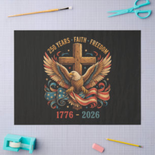250 Years of Faith and Freedom Patriotic Eagle Tissue Paper