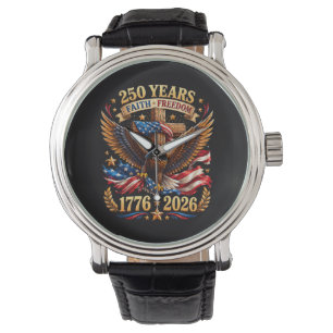 250 Years of Faith Freedom Eagle Patriotic Watch