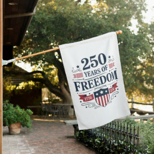 250 Years Of Freedom 1776 2026 250th 4th Of July House Flag