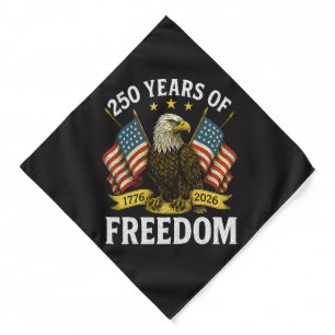 250 Years of Freedom 1776 2026 Bald Eagle Bandana