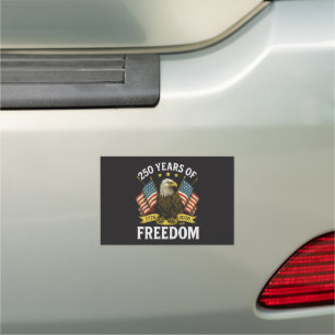 250 Years of Freedom 1776 2026 Bald Eagle Car Magnet