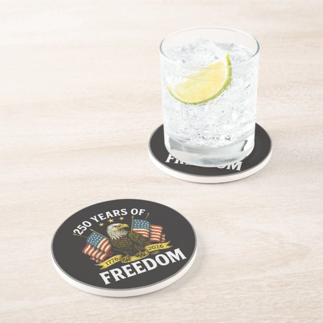 250 years of freedom 1776 2026 bald eagle coaster (Side)