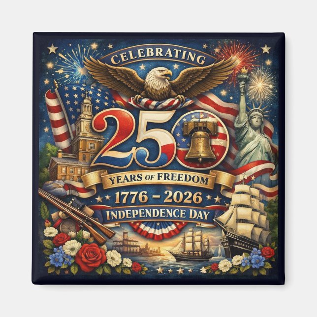 250 Years of Freedom (1776–2026) Magnet (Front)