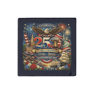 250 Years of Freedom (1776–2026) Stone Magnet
