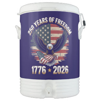 250 Years of Freedom Eagle American Flag Patriotic Beverage Cooler