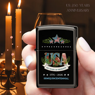 250 Years of Freedom Elegant Patriotic Zippo Lighter