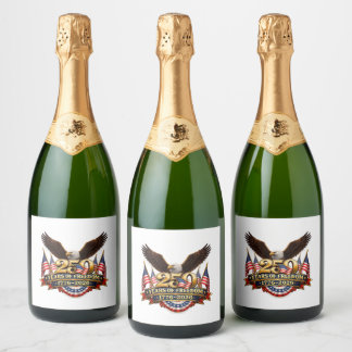 250 years of freedom independence day sparkling wine label