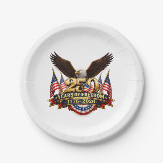 250 years of freedom independence day t-shirt paper plates
