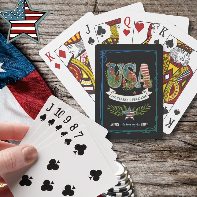 250 Years of Freedom Midnight Black Patriotic Poker Cards (250 Years of Freedom Midnight Black Patriotic Poker Cards)