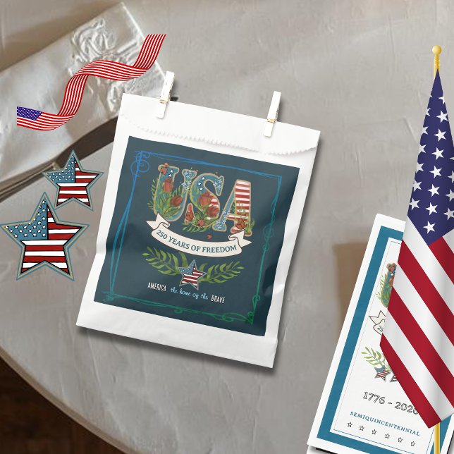 250 Years of Freedom Midnight Blue Elegant  Favor Bag (250 Years of Freedom Midnight Blue Elegant Favor Bag)