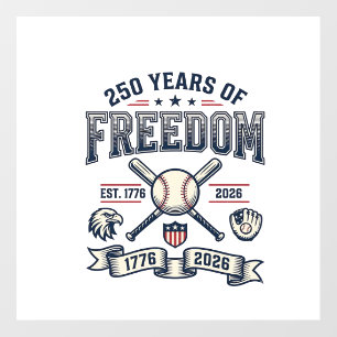 250 Years of Freedom Patriotic Baseball Design_1 Floor Decals