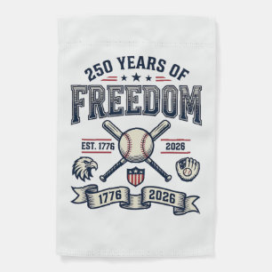 250 Years of Freedom Patriotic Baseball Design_1 Garden Flag