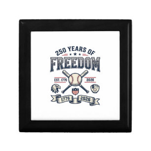 250 Years of Freedom Patriotic Baseball Design_1 Gift Box