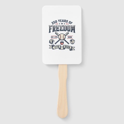 250 Years of Freedom Patriotic Baseball Design_1 Hand Fan