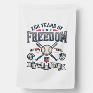 250 Years of Freedom Patriotic Baseball Design_1 House Flag