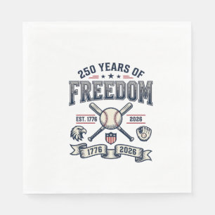 250 Years of Freedom Patriotic Baseball Design_1 Napkins