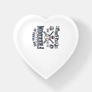 250 Years of Freedom Patriotic Baseball Design_1 Paperweight