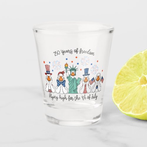 250 Years of Freedom Patriotic Birds  Shot Glass