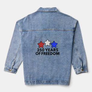 250 Years of Freedom Patriotic Denim Jacket