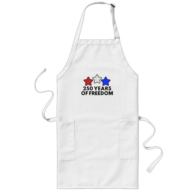 250 Years of Freedom Patriotic  Long Apron (Front)