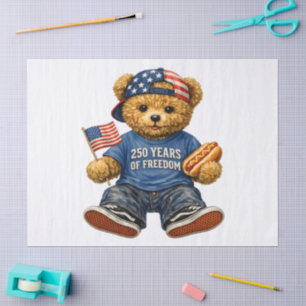 250 Years Of Freedom Teddy Bear Tissue Paper