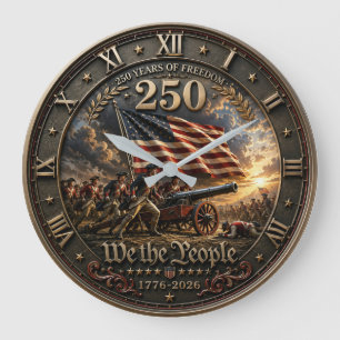 250 Years of Freedom We the People Patriotic Large Clock