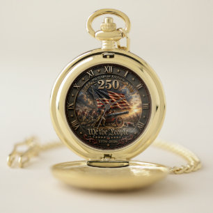 250 Years of Freedom We the People Patriotic Pocket Watch
