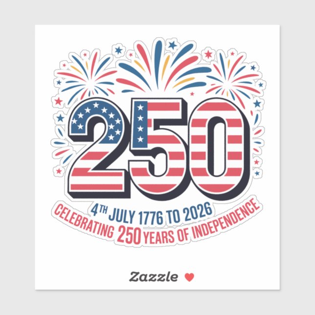 250 Years of Independence  Sticker (Sheet)