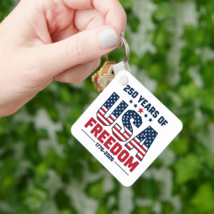 250 Years Of USA Freedom 1776 2026 Patriotic Keychain
