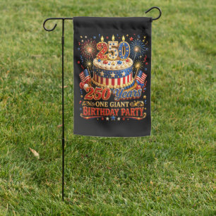 250 years one giant birthday 250 anniversary usa garden flag