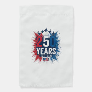 250 Years Patriotic Jets Anniversary Vector Design Garden Flag