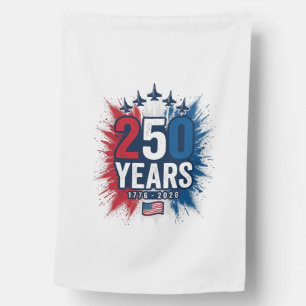 250 Years Patriotic Jets Anniversary Vector Design House Flag