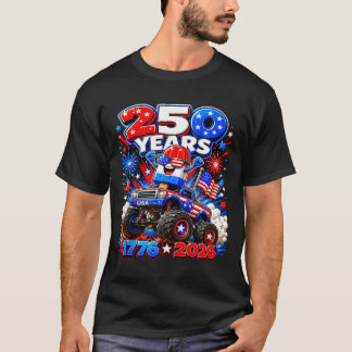 250 years patriotic popsicle kids america boys 4th T-Shirt