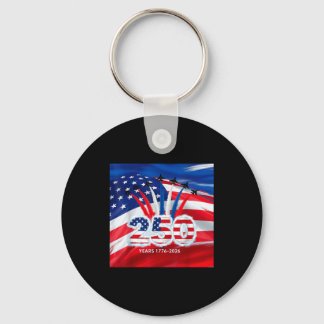 250 years usa 1776 2026 4th of july jet patriotic keychain