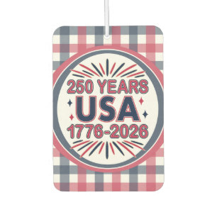 250 Years USA   1776–2026 Semiquincentennial Air Freshener