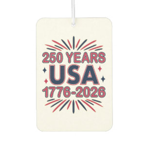 250 Years USA   1776–2026 Semiquincentennial Air Freshener
