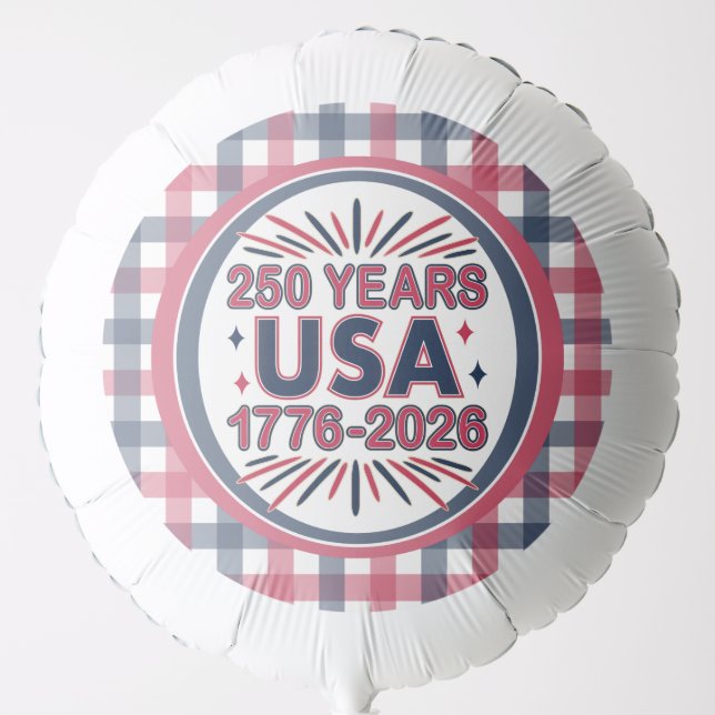 250 Years USA | 1776–2026 Semiquincentennial Balloon (Front)